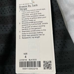 Lululemon tank top. New with tags. Size 4.